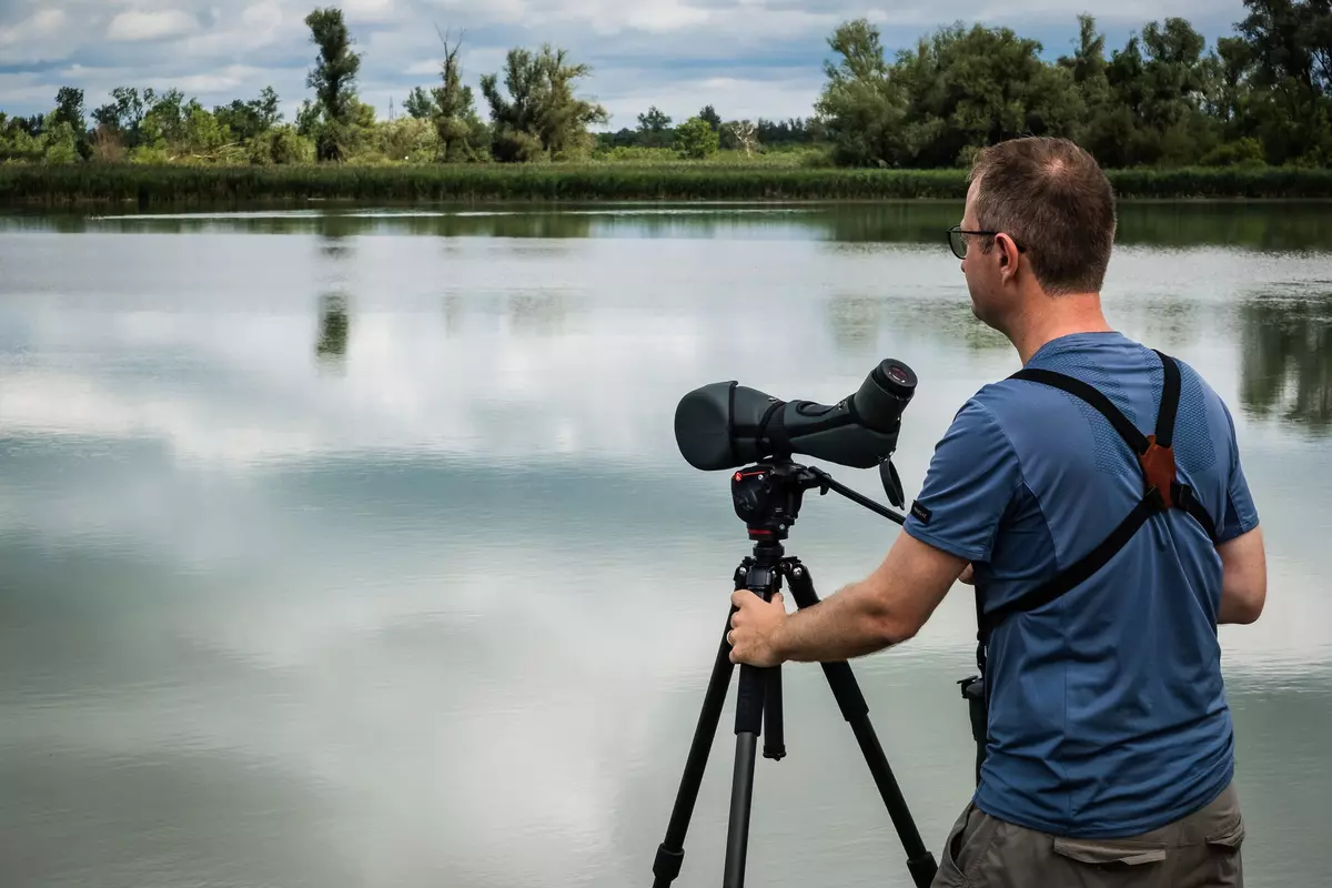 Guide mit Fernglas