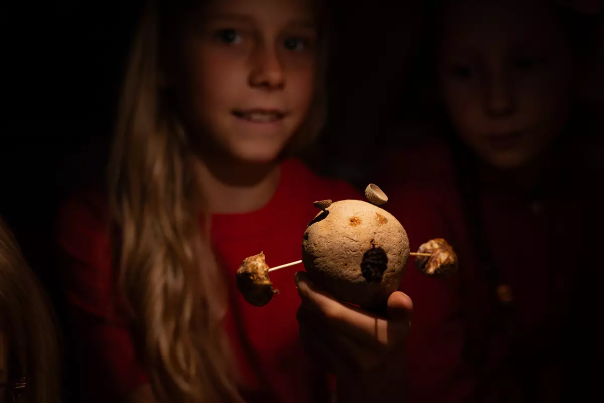 Mädchen mit einem Kartoffelmännchen